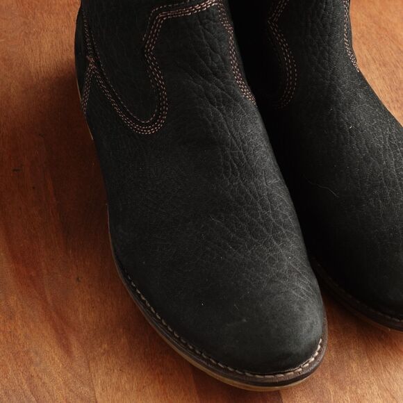 Josef Seibel Boots Womens SZ EU 37 US 6-6.5 BLK Sienna 01 Leather Back Tie Ankle - Picture 4 of 16